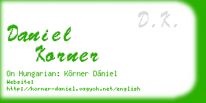 daniel korner business card